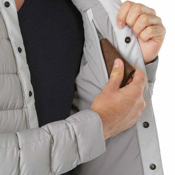 Arc'teryx Men's Rico Shacket Grey 750 Down Snap Front Shirt Jacket | Large - Picture 3 of 12